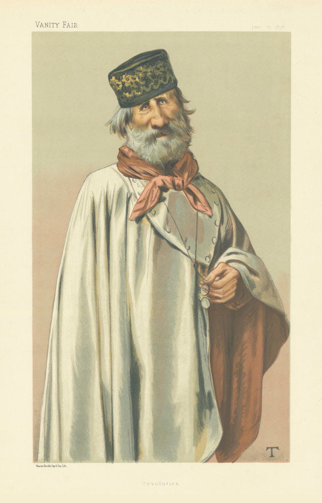 VANITY FAIR SPY CARTOON General Giuseppe Maria Garibaldi 'Revolution' Italy 1878